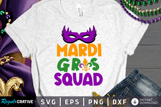 Mardi gras squad Svg Design SVG Regulrcrative 