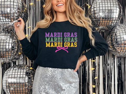 Mardi Gras Stacked With Bow SVG So_Fontsy_VIP 