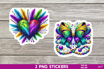 Mardi Gras Sticker Printable PNG Sublimation Olga Terlyanskaya 