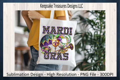 Mardi Gras, Stitch Faux Embroidery Letters, Mardi Gras Sublimation PNG, Mardi Gras Icons, Digital Download Sublimation Keepsake Treasures Designs LLC. 