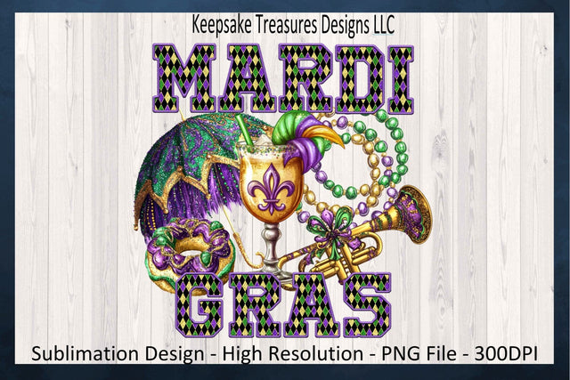Mardi Gras, Stitch Faux Embroidery Letters, Mardi Gras Sublimation PNG, Mardi Gras Icons, Digital Download Sublimation Keepsake Treasures Designs LLC. 