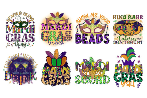 Mardi Gras Sublimation Bundle PNG Sublimation CraftLabSVG 