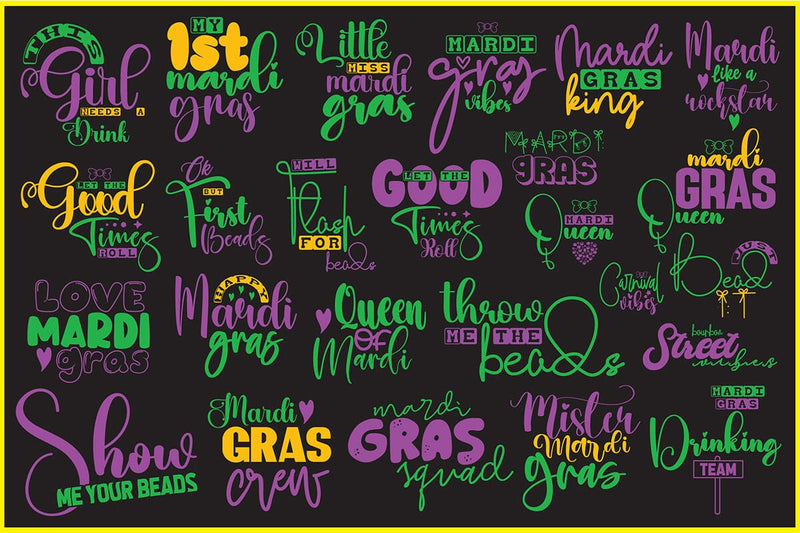 Mardi Gras SVG Bundle, Louisiana SVG, New Orleans SVG, Crawfish, Fleur De Lis, Lips SVG orpitasn 