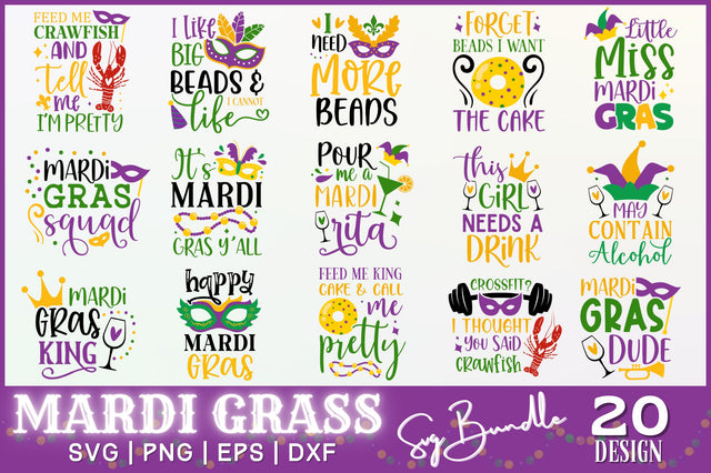 Mardi Gras SVG Bundle SVG Regulrcrative 