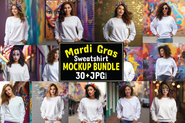 Mardi Gras Sweatshirt Mockups Bundle 1 Mock Up Photo Craftlabsvg24 