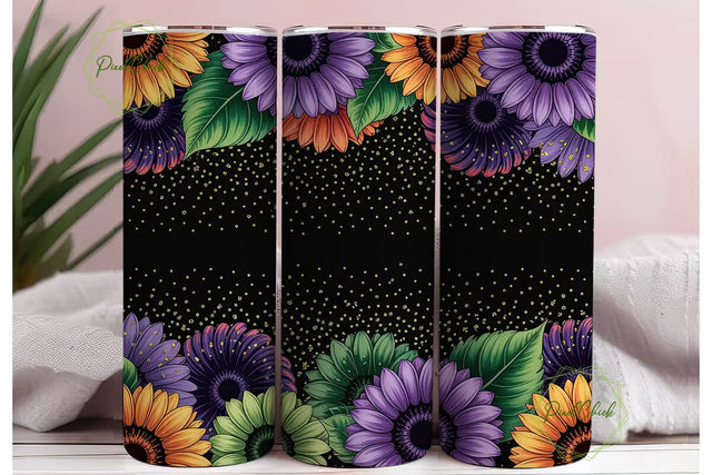 Mardi Gras Tie-Dye Tumbler Wrap Sublimation PixelChick 