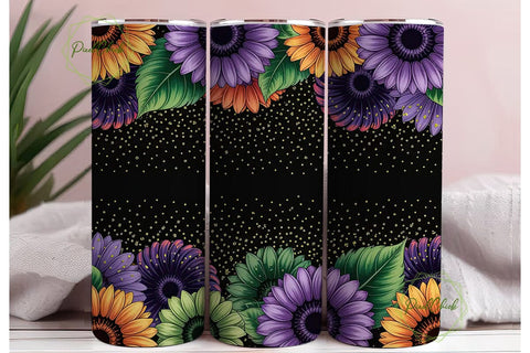 Mardi Gras Tie-Dye Tumbler Wrap Sublimation PixelChick 