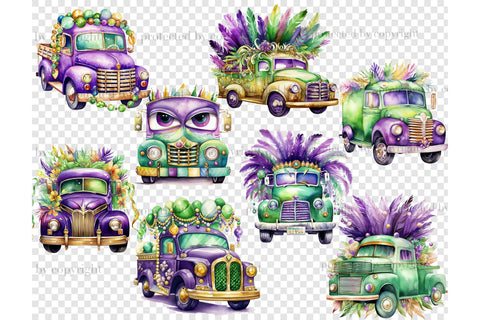 Mardi Gras Truck Clipart | Carnival Clipart SVG GlamArtZhanna 