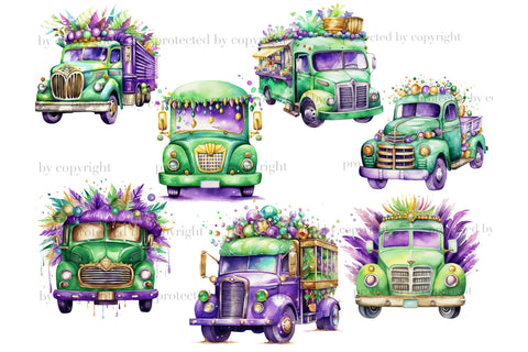 Mardi Gras Truck Clipart | Carnival Clipart SVG GlamArtZhanna 