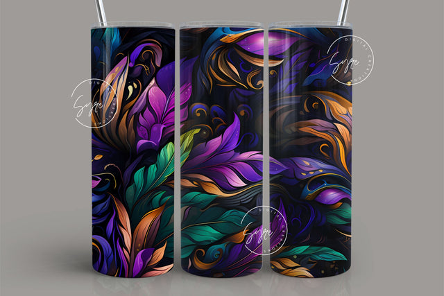 Mardi Gras Tumbler Seamless Sublimation Design, Add Your Own Name, Mardi Gras Carnival Mask Tumbler PNG, 20 oz Skinny Tumbler Wrap, Digital Sublimation Syre Digital Creations 