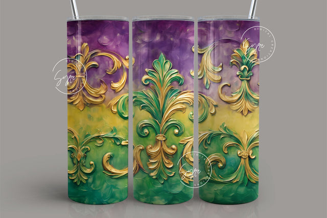 Mardi Gras Tumbler Seamless Sublimation Design, Add Your Own Name, Mardi Gras Carnival Mask Tumbler PNG, 20 oz Skinny Tumbler Wrap, Digital Sublimation Syre Digital Creations 