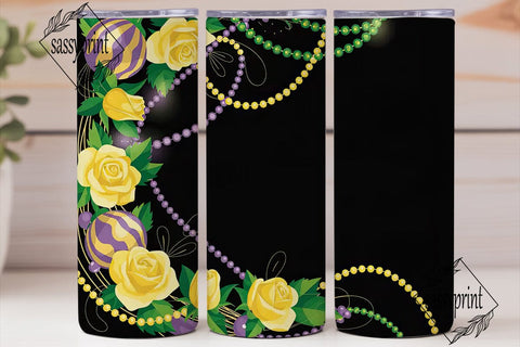 Mardi Gras Tumbler Wrap PNG Sublimation sassyprint 