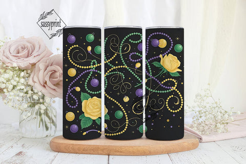 Mardi Gras Tumbler Wrap PNG Sublimation sassyprint 
