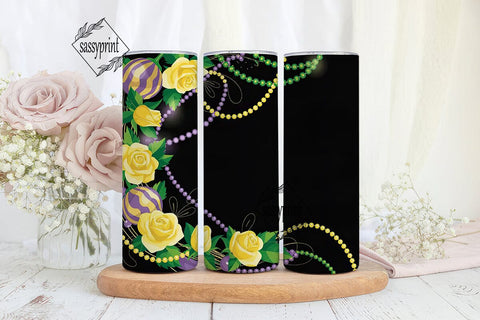 Mardi Gras Tumbler Wrap PNG Sublimation sassyprint 