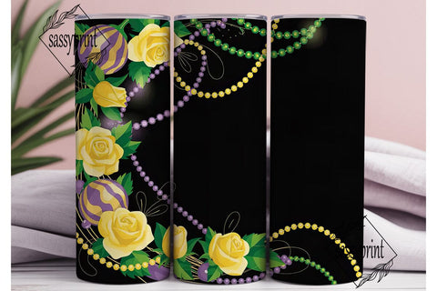 Mardi Gras Tumbler Wrap PNG Sublimation sassyprint 