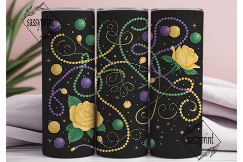 Mardi Gras Tumbler Wrap PNG Sublimation sassyprint 