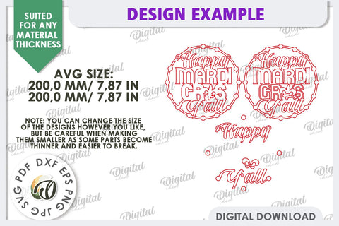 Mardi Gras Welcome Sign Laser Cut. Mardi Gras Decor SVG SVG Evgenyia Guschina 