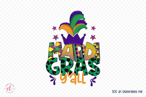 Mardi Gras Y'all PNG Sublimation Sublimation CraftLabSVG 
