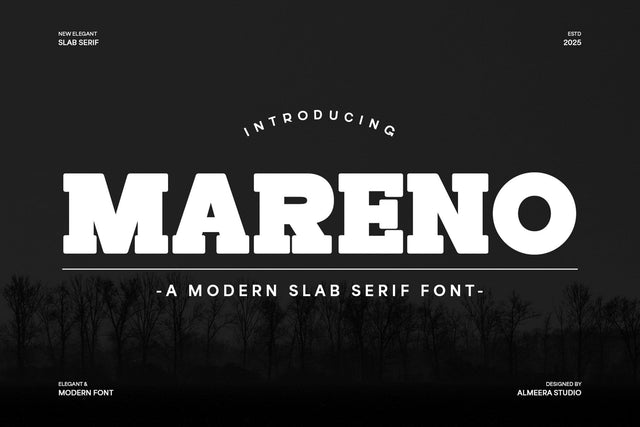 Mareno - A Modern Slab Serif Font Font studioalmeera 