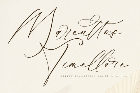 Marenttos Timellore - Modern Calligraphy Script Font Letterena Studios 