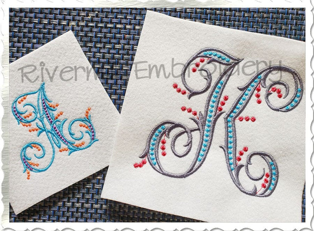 Margaret Monogram Machine Embroidery Alphabet Embroidery/Applique DESIGNS Rivermill Embroidery 