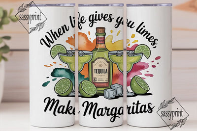 Margarita Tumbler Wrap PNG Sublimation sassyprint 