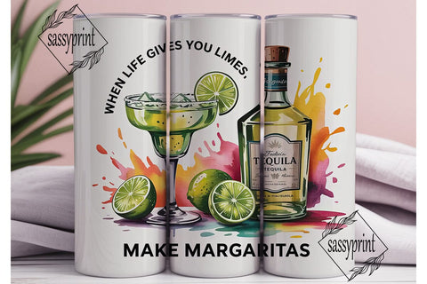 Margarita Tumbler Wrap PNG Sublimation sassyprint 