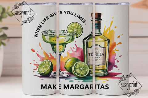 Margarita Tumbler Wrap PNG Sublimation sassyprint 