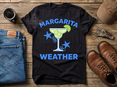 Margarita Weather Retro T-Shirt PNG, Retro Poster, Salt Rimmed Glass, Cocktail Design, Cheerful Illustration, Skinny Tumbler, Sublimation PNG Sublimation SvggirlplusArt 