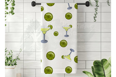 Margaritas and Limes Seamless pattern | scrapbooking, sublimation, etc | Tumbler Summer party | Party printable | Fun summer print Sublimation Willow Paige Farms 