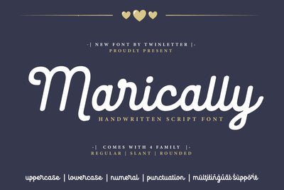 Marically - Script Font Font twinletter 
