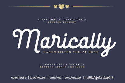 Marically - Script Font Font twinletter 