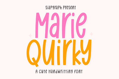 Marie Quirky - Playful Handwriting Font Font Masyafi Studio 