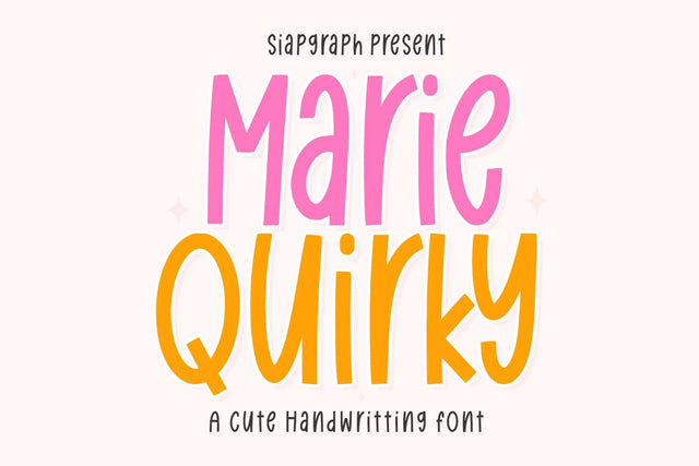 Marie Quirky - Playful Handwriting Font Font Masyafi Studio 