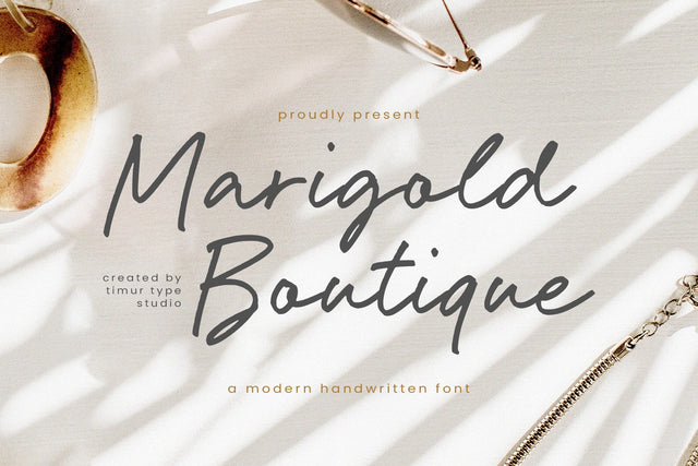 Marigold Boutique - Modern Handwritten Font Font Timur type 