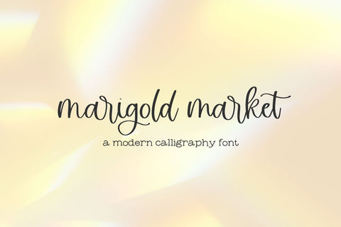 Marigold Market Script Font Beck McCormick 