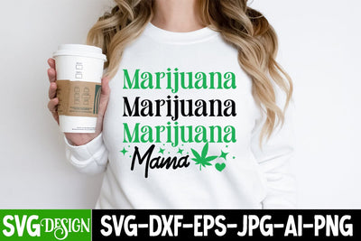 Marijuana Mama SVG Cut File, Marijuana Mama Sublimation PNG, Weed Sublimation PNG,Weed SVG Cut Files,Weed SVGs SVG BlackCatsMedia 