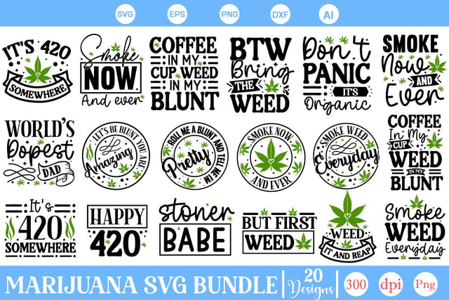 Marijuana SVG Bundle, Cannabis SVG Bundle, SVGs,Quotes and Sayings,Food & Drink,On Sale, Print & Cut SVG DesignPlante 503 