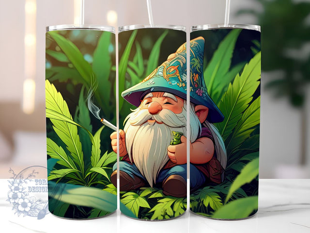 Marijuna Gnome 20oz Skinny Tumbler, Gnome Tumbler Png, Straight & Tapered Tumbler Wrap, Instant Digital Download. Sublimation ToriDesigns 