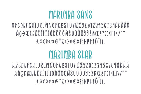 Marimba Font Duo Font Denise Chandler 