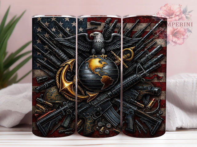 Marine Corps Patriotic Tumbler, Patriotic Military Design, USMC Tumbler Sublimation, Military Tumbler Wrap, American Flag Marine Wrap, Veteran Tumbler Design, 4th Of July Marine T Sublimation Li Zamperini 