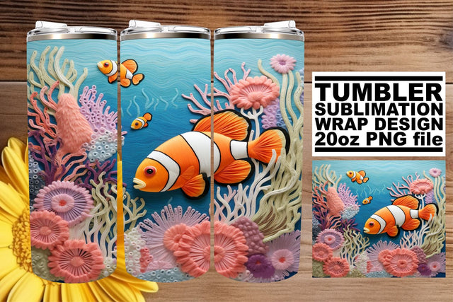 Marine Marvel 3D Embroidered Tumbler Design Sublimation afrosvg 