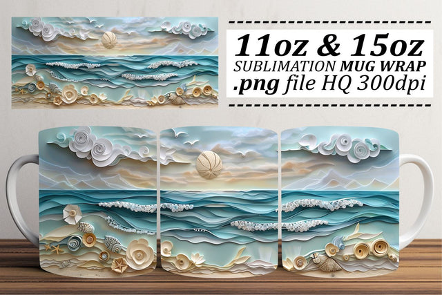 Marine Melody Mug Sublimation Design Sublimation afrosvg 