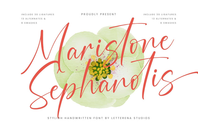 Maristone Sephanotis - Stylish Handwritten Font Font Letterena Studios 