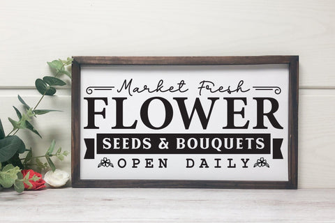 Market Fresh Flower | Farmhouse Sign SVG File SVG CraftLabSVG 
