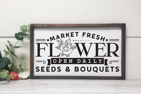 Market Fresh Flower - Farmhouse Sign SVG SVG CraftLabSVG 
