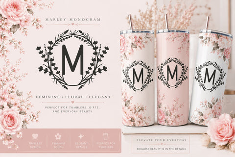 Marley Monogram Font LetterdayStudio 