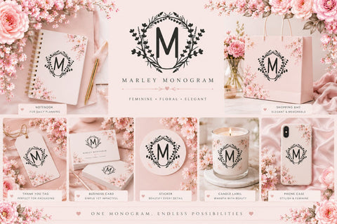 Marley Monogram Font LetterdayStudio 