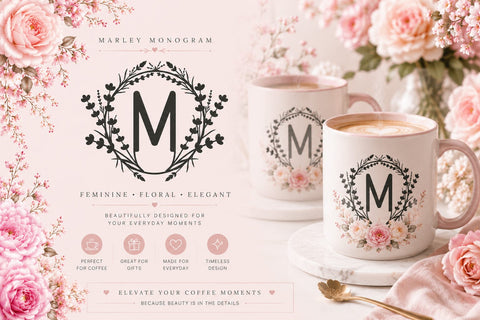 Marley Monogram Font LetterdayStudio 