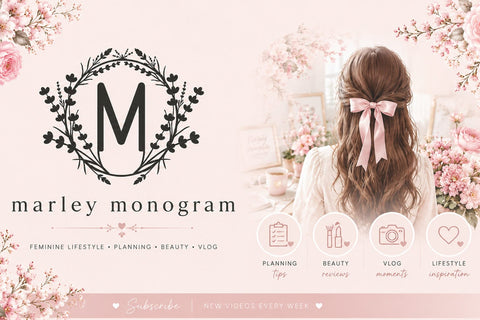 Marley Monogram Font LetterdayStudio 